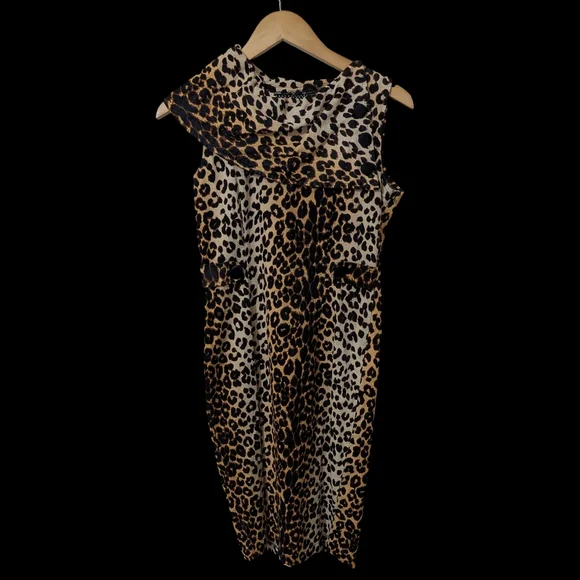 Voodoo Vixen Tan and Black Animal Print Dress - Picture 4 of 4